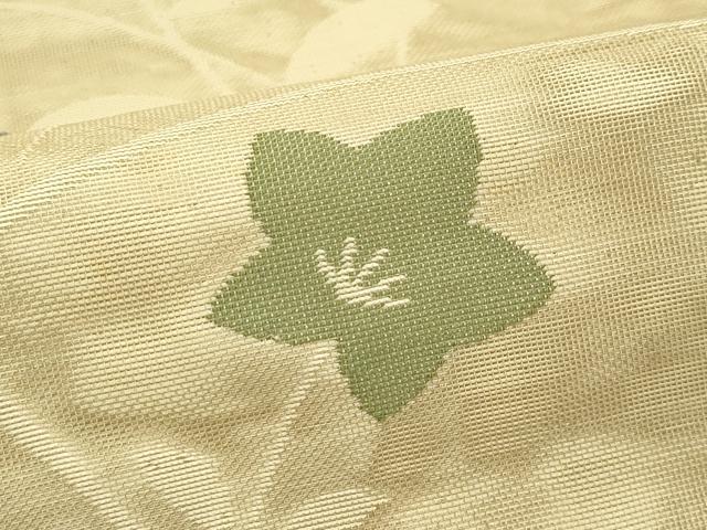 平和屋着物*夏物 九寸名古屋帯 草花文 正絹 逸品 CABG7596rv