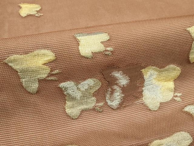 平和屋着物*夏物 九寸名古屋帯 千鳥 金銀糸 正絹 逸品 CABG7600rv