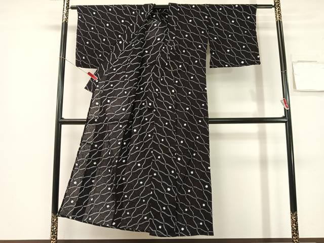 平和屋着物∴夏物 浴衣 有松鳴海絞り 網目あられ文 綿 逸品 CABG7607vp