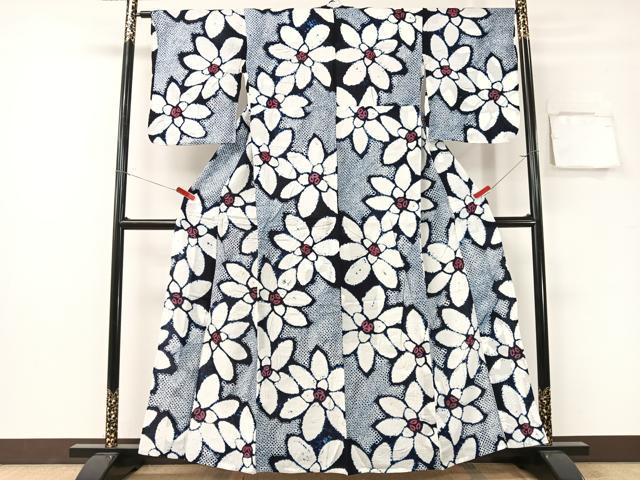 平和屋着物∴夏物 浴衣 有松鳴海絞り 花尽くし 綿 逸品 CABG7618vp