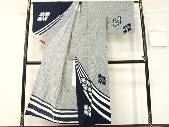 平和屋着物▽訪問着 単衣 鹿の子花菱文 綿 逸品 CABG7627vp