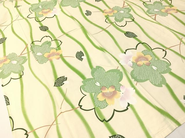 平和屋着物∴夏物 浴衣 立涌舞桜 綿 逸品 CABG7629vp