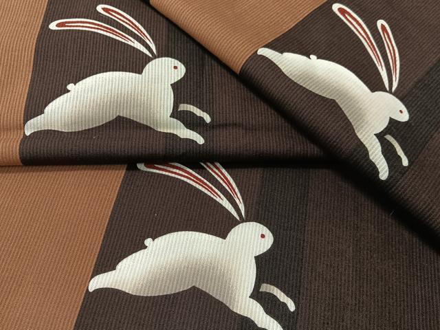 平和屋着物∴夏物 浴衣 市松跳び兎 綿 逸品 CABG7633vp