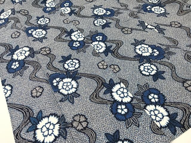 平和屋着物∴夏物 浴衣 有松鳴海絞り 三浦絞り 流水花文 綿 逸品 CABG7634vp