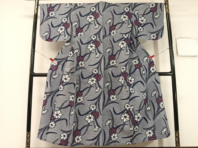 平和屋着物∴夏物 浴衣 有松鳴海絞り 三浦絞り 草花文 綿 逸品 CABG7649vp