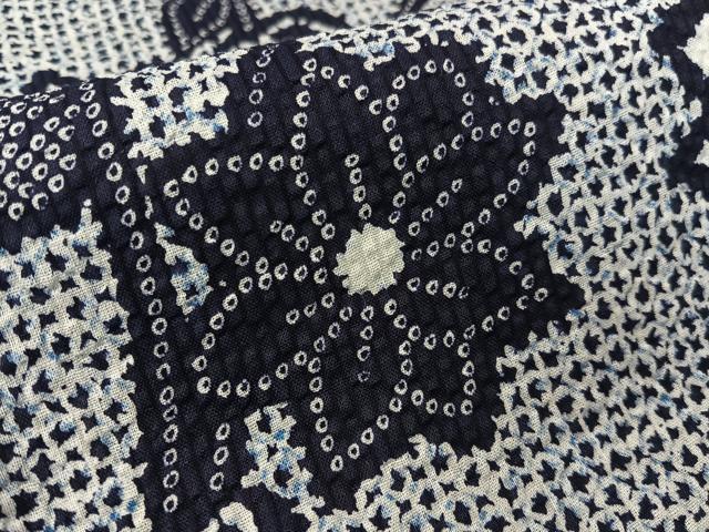 平和屋着物∴夏物 浴衣 流水花文 リップル生地 綿 逸品 未使用 CABG7651vp
