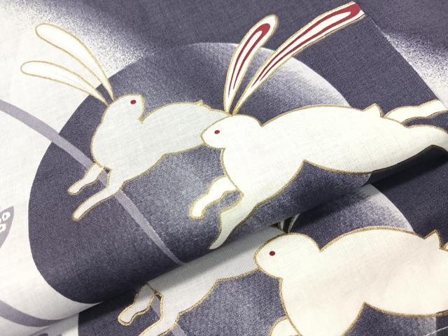 平和屋着物∴夏物 浴衣 跳び兎 金彩 綿 逸品 CABG7654vp