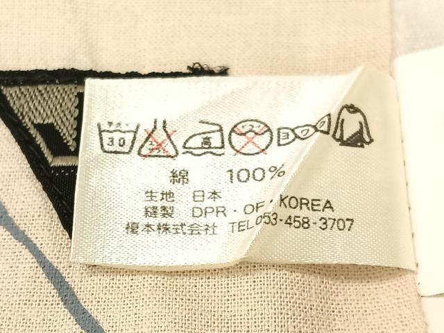 平和屋着物∴夏物 浴衣 露芝紋紗 トンボ 金彩 綿 逸品 CABG7664vp