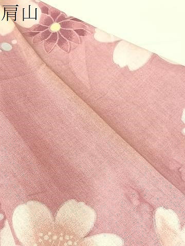 平和屋着物∴夏物 浴衣 ハート 舞花文 綿 逸品 未使用 CABG7668vp