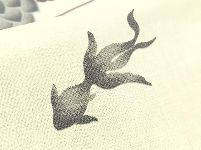 平和屋着物∴夏物 浴衣 金魚 菊花文 綿 逸品 CABG7677vp
