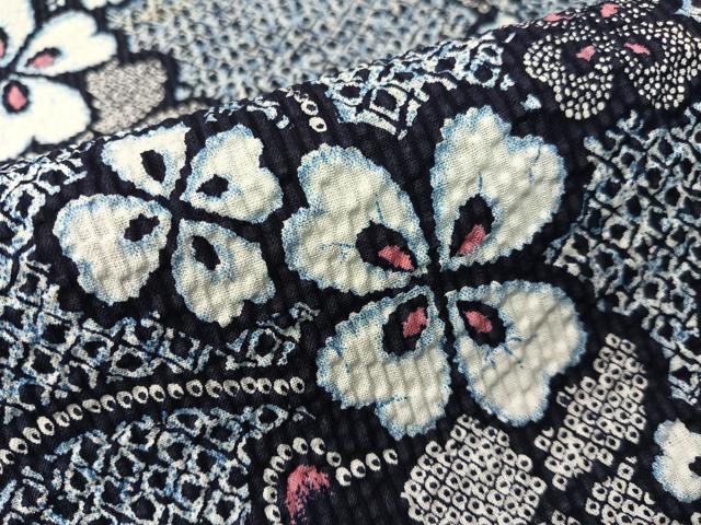 平和屋着物∴夏物 浴衣 蔦花文 リップル生地 綿 逸品 CABG7695vp