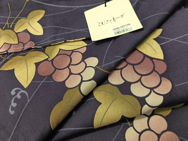 平和屋着物∴こむさでもーど・COMME CA DU MODE 夏物 浴衣 葡萄蔦の葉文 綿 逸品 未使用 CABG7697vp