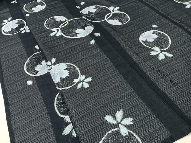 平和屋着物∴夏物 浴衣 夢工房 変わり絽 撫子丸文 綿 逸品 CABG7698vp