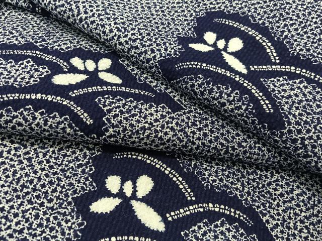 平和屋着物∴夏物 浴衣 芝草花文 リップル生地 綿 逸品 CABG7699vp