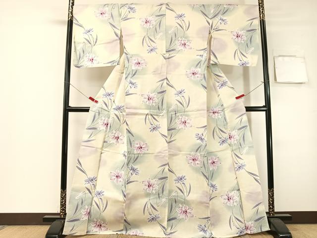 平和屋着物∴夏物 浴衣 百合 綿 逸品 CABG7711vp