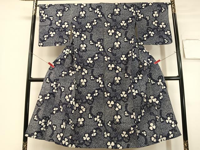 平和屋着物∴夏物 浴衣 蔦の葉文 リップル生地 綿 逸品 CABG7714vp