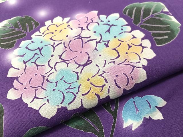 平和屋着物∴夏物 浴衣 紫陽花 綿 逸品 CABG7716vp