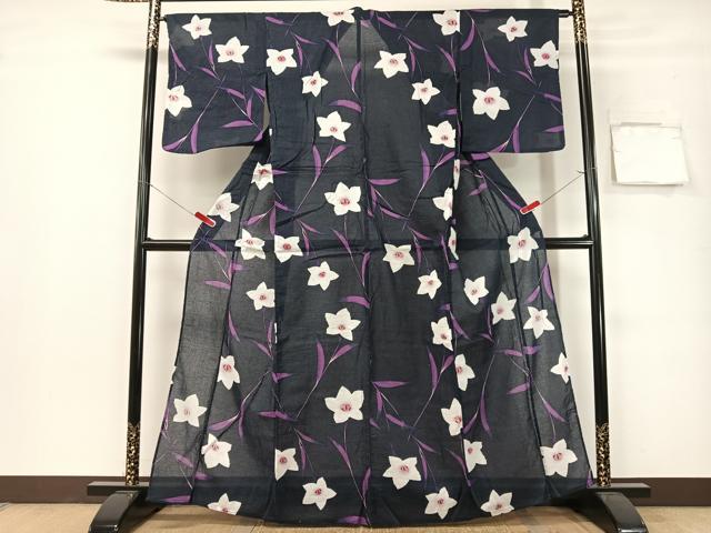 平和屋着物∴夏物 浴衣 綿紅梅 桔梗 綿 逸品 CABG7721vp