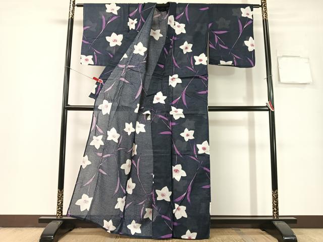 平和屋着物∴夏物 浴衣 綿紅梅 桔梗 綿 逸品 CABG7721vp