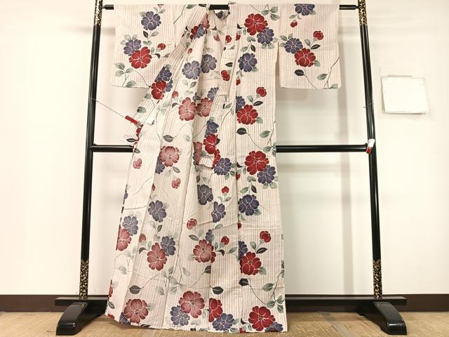 平和屋着物∴夏物 浴衣 椿 綿麻 逸品 CABG7724vp