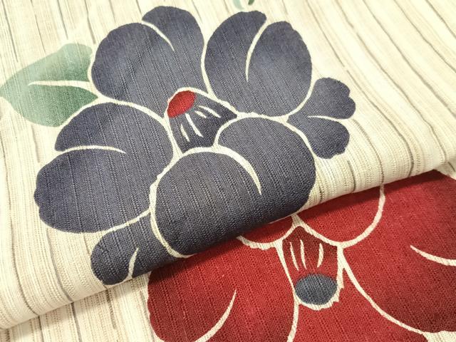 平和屋着物∴夏物 浴衣 椿 綿麻 逸品 CABG7724vp