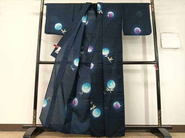 平和屋着物∴世界的ファッションデザイナー 山本寛斎 kansaiブランド 夏物 浴衣 絽 トンボ ラメ 綿 逸品 CABG7725vp