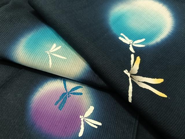 平和屋着物∴世界的ファッションデザイナー 山本寛斎 kansaiブランド 夏物 浴衣 絽 トンボ ラメ 綿 逸品 CABG7725vp