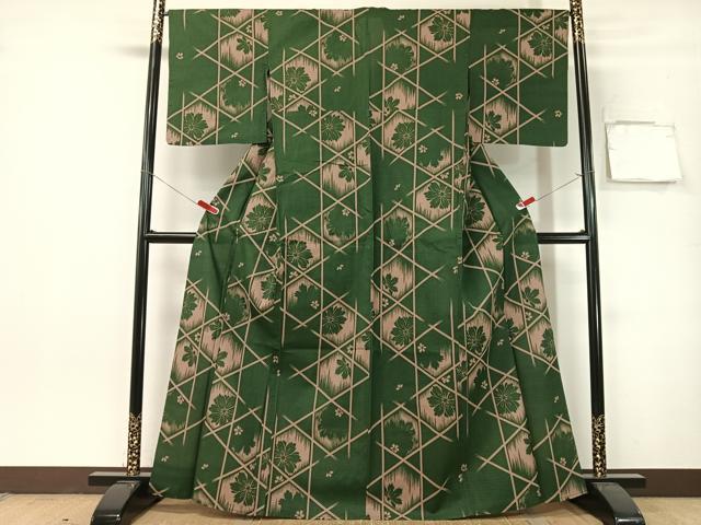 平和屋着物∴夏物 浴衣 綿紅梅 籬花文 綿 逸品 CABG7735vp