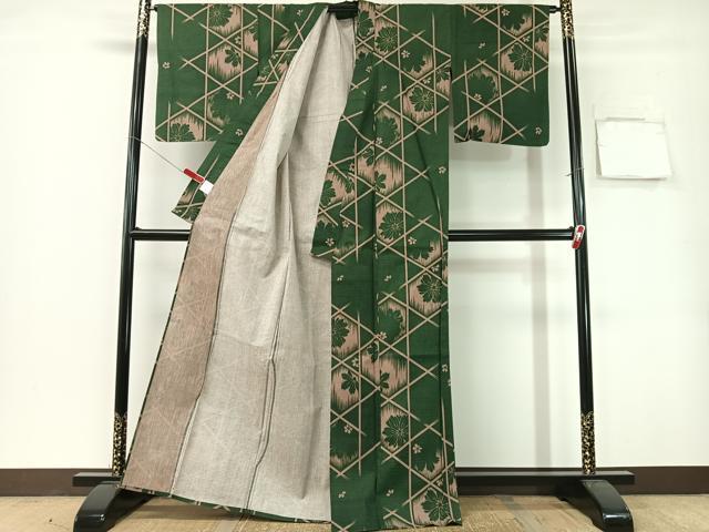 平和屋着物∴夏物 浴衣 綿紅梅 籬花文 綿 逸品 CABG7735vp