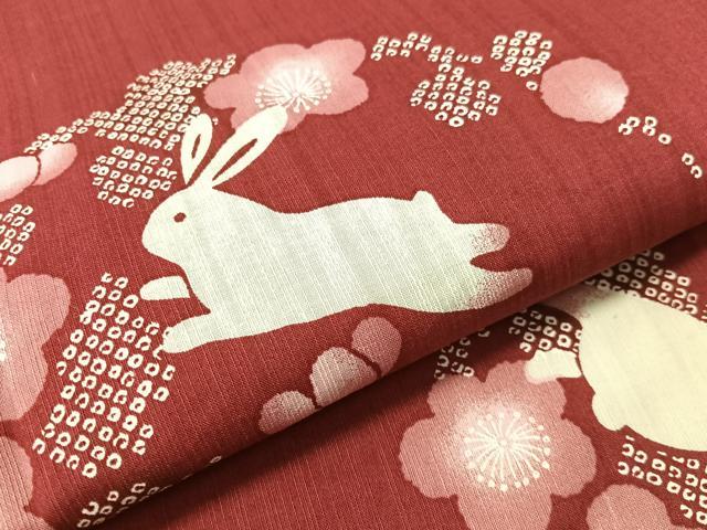 平和屋着物∴夏物 浴衣 跳び兎 綿 逸品 CABG7739vp