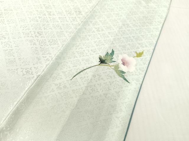 平和屋着物●訪問着 岡山工芸作 草花文 暈し染め 銀彩 正絹 逸品 CABG7744vp