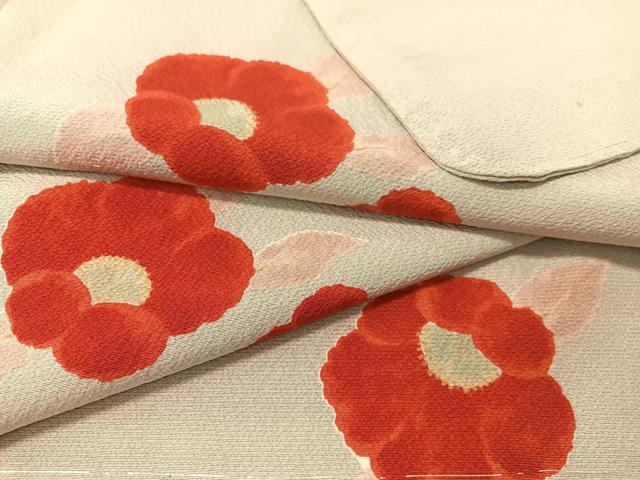 平和屋着物●上質な小紋 舞花文 金彩 ロング丈 正絹 逸品 未使用 CABG7747vp