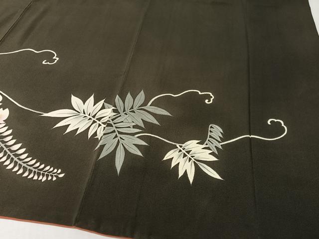 平和屋着物●訪問着 藤花房 黒地 正絹 逸品 CABG7753vp