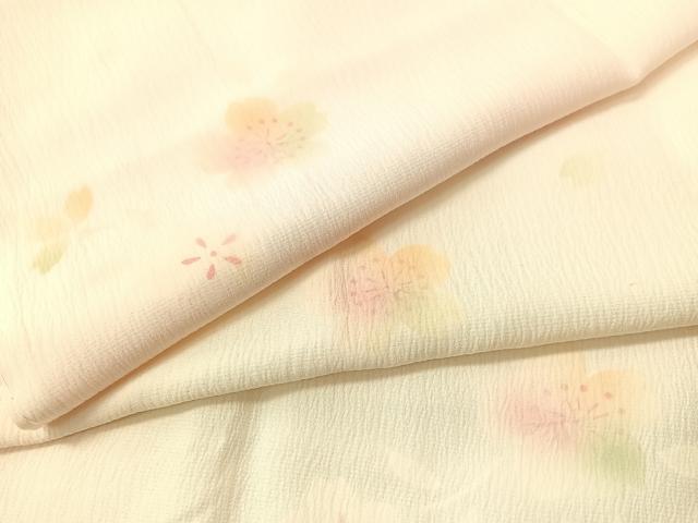 平和屋着物●長襦袢 無双仕立て 舞桜 暈し染め 正絹 逸品 CABG7774vp