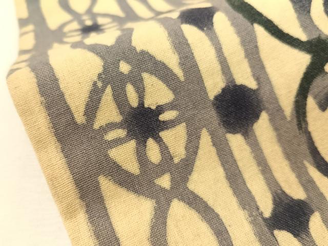 平和屋着物●全通柄 九寸名古屋帯 型染め 吉祥間道 綿 正絹 逸品 CABG7814vp