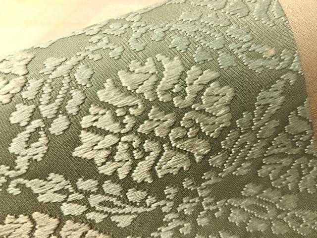 平和屋着物●六通柄袋帯 唐織 市松吉祥花文 金糸 正絹 逸品 CABG7827vp