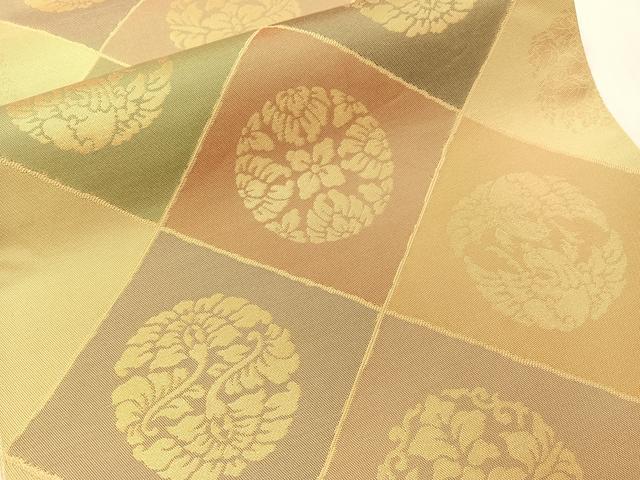平和屋着物●全通柄 本袋帯 名物裂文様 金糸 正絹 逸品 CABG7832vp