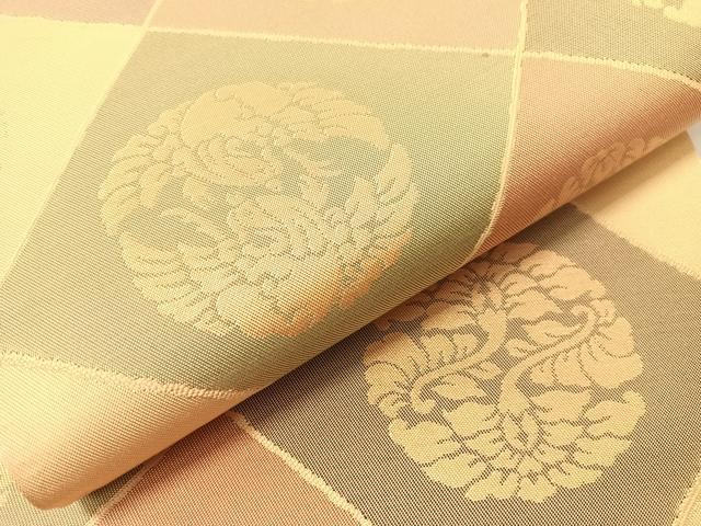 平和屋着物●全通柄 本袋帯 名物裂文様 金糸 正絹 逸品 CABG7832vp