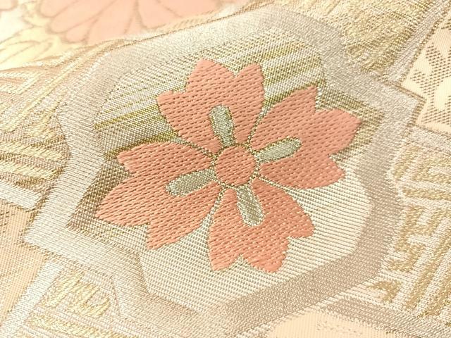 平和屋着物●西陣 川島織物 六通柄 本袋帯 花丸文 金銀糸 正絹 逸品 CABG7843vp