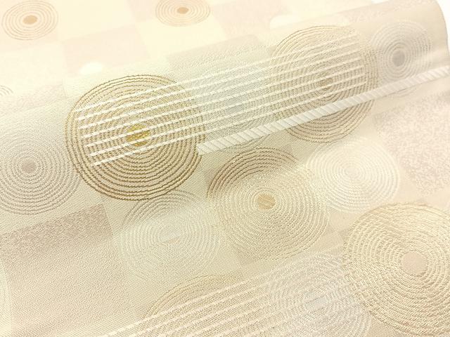 平和屋着物●両面 全通柄袋帯 藍 舞桜 正絹 逸品 未使用 CABG7847vp