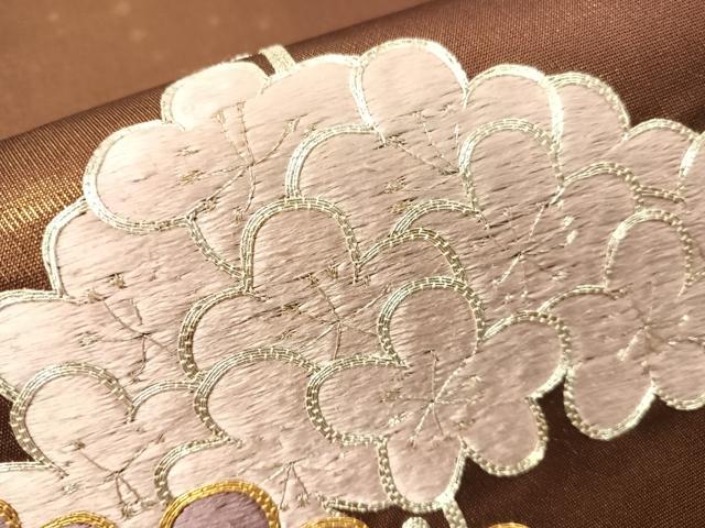 平和屋着物●西陣 川島織物 総刺繍 太鼓柄袋帯 駒刺繍 槍梅 金糸 正絹 逸品 CABG7856vp