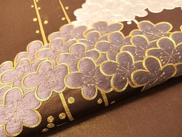 平和屋着物●西陣 川島織物 総刺繍 太鼓柄袋帯 駒刺繍 槍梅 金糸 正絹 逸品 CABG7856vp