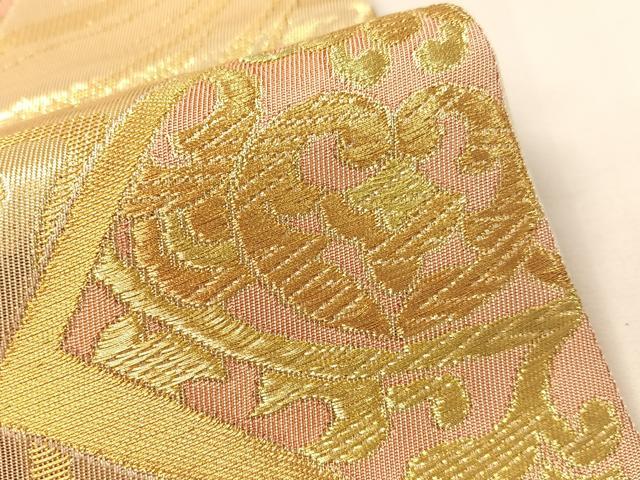 平和屋着物●西陣 川島織物 六通柄 本袋帯 色紙重ね花文 金糸 正絹 逸品 未使用 CABG7857vp