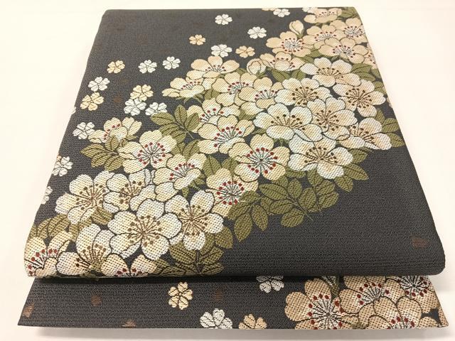 平和屋着物○六通柄袋帯 舞桜 金糸 正絹 逸品 CABG7868vp