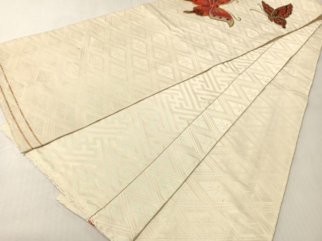 平和屋着物●アンティーク 大正ロマン 総刺繍 手刺繍 駒刺繍 太鼓柄京袋帯 舞蝶文 金糸 正絹 逸品 CABG7882vp