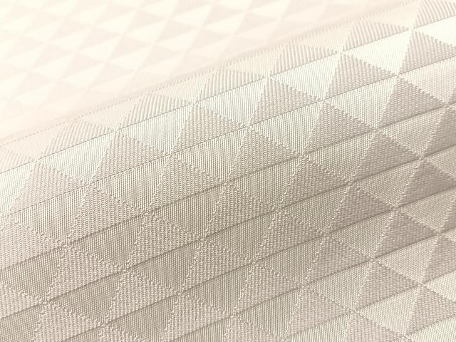 平和屋着物●両面 全通柄袋帯 櫛織 市松よろけ縞 金銀糸 正絹 逸品 未使用 CABG7892vp