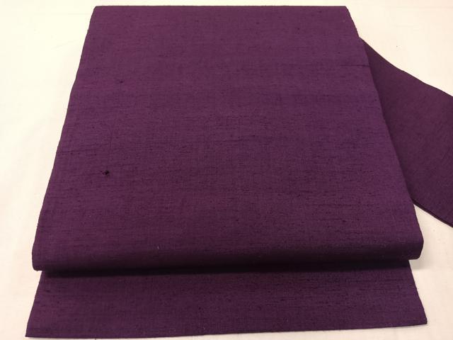 平和屋着物●九寸名古屋帯 紬地 桑の実色 正絹 逸品 CABG7896vp