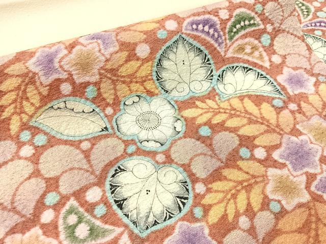 平和屋着物●九寸名古屋帯 辻が花 正絹 逸品 CABG7909vp