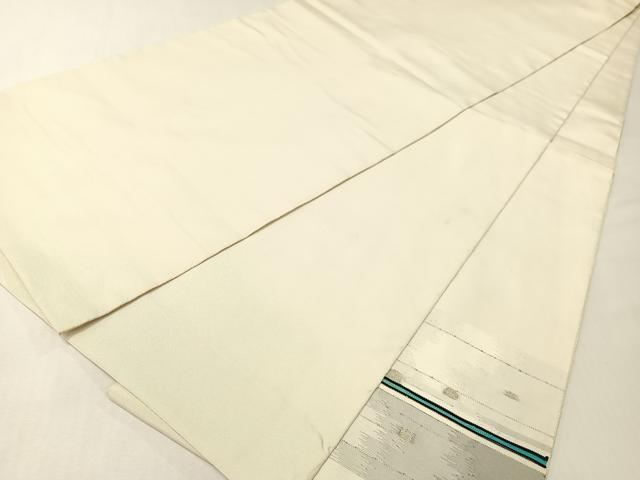 平和屋着物●太鼓柄袋帯 横段吉祥文 銀糸 正絹 逸品 CABG7922vp