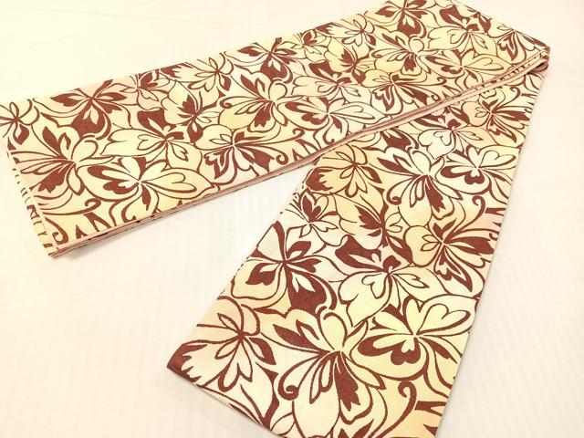 平和屋着物●両面 半幅帯 舞蝶尽くし 正絹 逸品 CABG7951vp